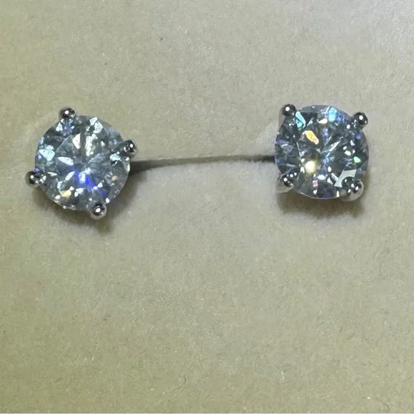 Moissanite Earrings - Picture 2 of 5